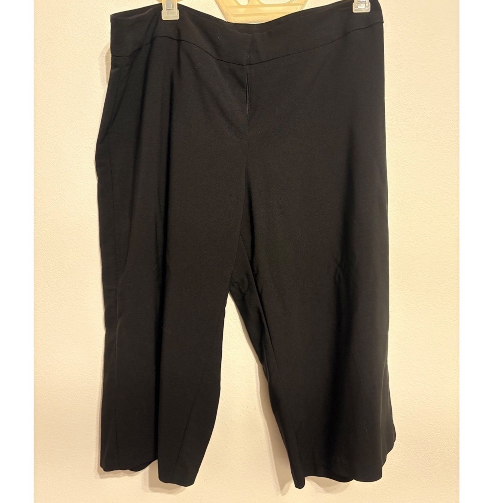 Cleveland Street New‎ York Womens Black Wide Leg Cropped Pants size 22 Made USA